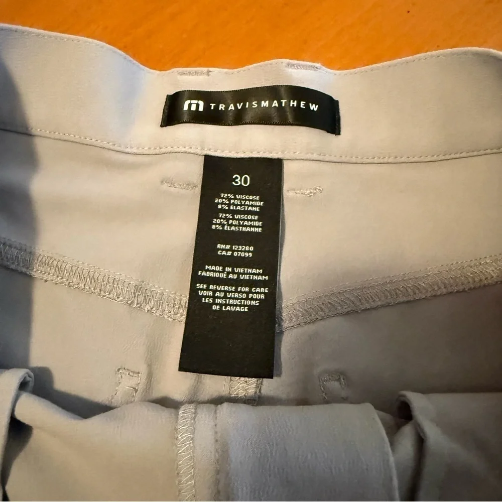 NEW Travis Mathew Open to Close Midweight Stretch Straight Leg Sleet Sz 30 x 33
